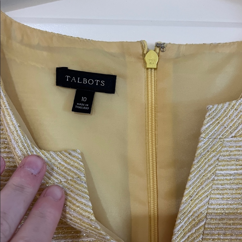 Talbots Gold Textured Dress - Picture 3 of 5